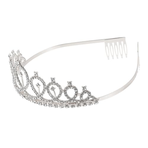 Homoyoyo Strass Tiara Kristallkrone aus Damen Braut Haarschmuck für Hochzeit Party Hochzeitsstirnband Komfortabel und Leicht zu Tragen Silberfarben von Homoyoyo