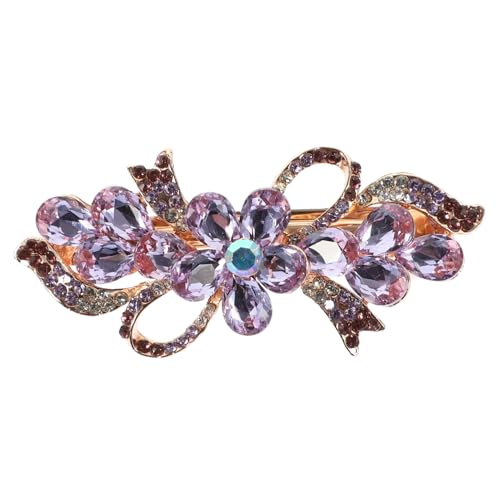 Homoyoyo Strasssteine Haarspange Damen Frühling Haarklammer mit Kristallbesatz Schmuck für Hochzeit Alltag und Party Modisches Haarschmuck Accessoire für Frauen und Mädchen von Homoyoyo