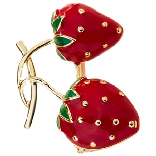 Homoyoyo Erdbeer Brosche für Damen Metallanstecknadel Süßer Pin für Rucksack Kleidung und Schals für Besondere Anlässe Homoyoyo Erdbeer Brosche für Damen Metallanstecknadel Süßer Pin für Rucksack Kleidung und Schals für Besondere Anlässe von Homoyoyo