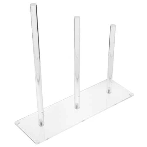 Homoyoyo Stufiger Acryl Haargummi Organizer Transparent Platzsparender Haarschmuck Halter für Damen und Teenager Einfacher Aufbau Vielseitige Aufbewahrung von Haarbändern und Scrunchies von Homoyoyo