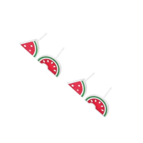 Homoyoyo Süße Wassermelonen-Ohrstecker Aus S925 Silber - Sommerfrucht Statement Ohrringe Für Damen Trendige Obst Ohrstecker Mit Wassermelonenscheiben Perfekt Für Den Sommer von Homoyoyo