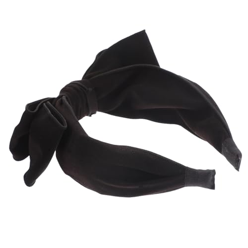 Homoyoyo Süßes Haarschmuck Stirnband mit Großem Schleifen Design Weiches Stoff Haarband für Mädchen Modischer Haarkranz für Party Weihnachten und Alltagsgebrauch Schwarz von Homoyoyo