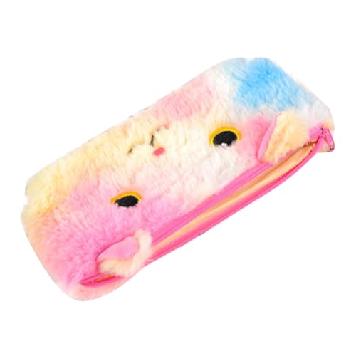 Homoyoyo Plüsch Stiftaufbewahrungstasche Tragbarer Beutel Kawaii Plüsch Tasche Federmappe Für Mädchen Süße Stiftetasche Mit Reißverschluss von Homoyoyo