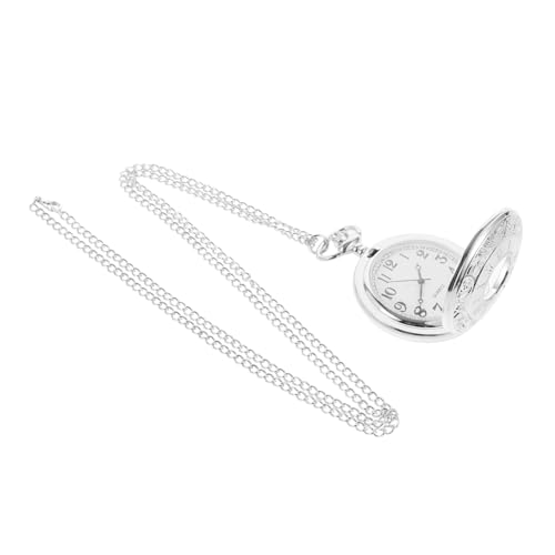 Homoyoyo Taschenuhr Im Römischen Maßstab Gebäude Kette Uhr Wickler Bausatz Retro Mechanismus Galaxieuhr Tank Anzeige Retro Dekorative Taschenuhr Männer Schauen Zu Metall Silver von Homoyoyo