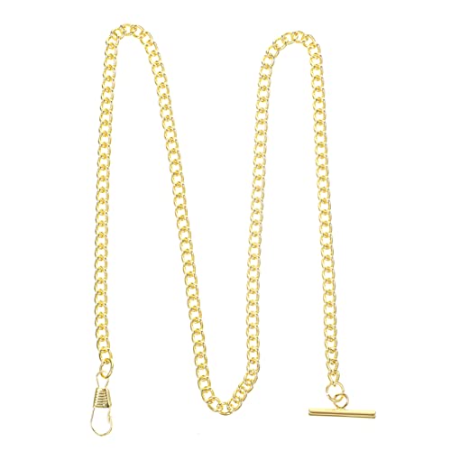 Homoyoyo Taschenuhr Kette Gold Mit T-Bar - Elegante Weste Kette Für Anzug Und Handtasche Hochwertige Uhrenkette Für Stilbewusste Herren Und Damen Perfektes Accessoire Für Besondere von Homoyoyo