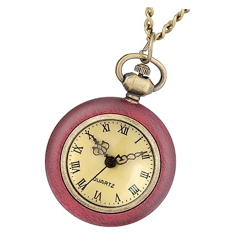 Homoyoyo Taschenuhr mit Quarzwerk Antike Hängeuhr Vintage Kettenuhr für Männer und Frauen mit Robuster Halskette Elegantes Design von Homoyoyo
