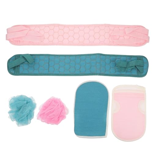 Homoyoyo Teiliges Badetuch set mit Peeling handschuhen und Rückenrubbeltüchern Strapazierfähiges Hautschonendes Badeset für Gründliche Körperreinigung Mit Tragetasche für Tägliche von Homoyoyo