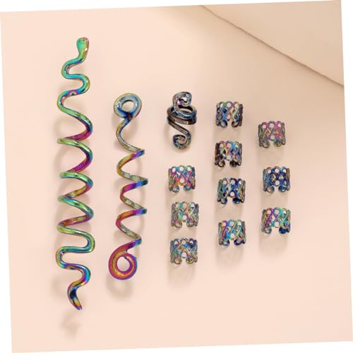 Homoyoyo Teiliges Haar Schmuck Metall Haarring Spiralen Dreadlock Haarschmuck Ringe Clips für Zöpfe und Flechtfrisuren Stabile Haarring Zubehör für Damen und Herren für Partys und Alltag von Homoyoyo