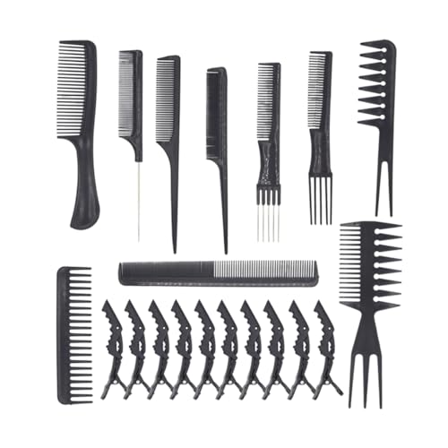 Homoyoyo Teiliges Herren Styling Kamm Set Multifunktional mit Breiten und Doppelten Zähnen Langlebiger Kunststoff Alligator Haarklammern Professionell für Friseur und Heimgebrauch Schwarz Homoyoyo Teiliges Herren Styling Kamm Set Multifunktional mit Breiten und Doppelten Zähnen Langlebiger Kunststoff Alligator Haarklammern Professionell für Friseur und Heimgebrauch Schwarz von Homoyoyo