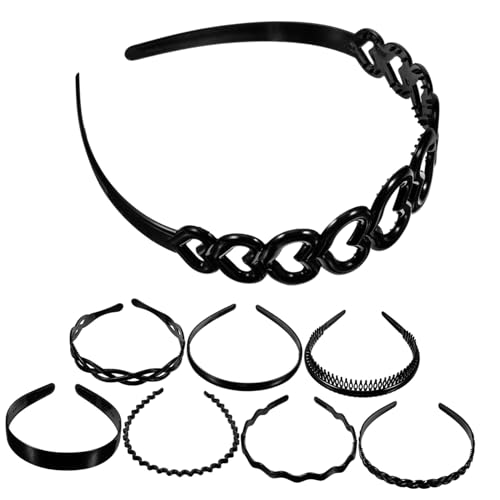 Homoyoyo Teiliges Kunststoff Haarklammern Unisex Haarschmuck Rutsch Wellenzahn Haarband Schwarz Verschiedene und Designs für Damen und Herren Alltag Sport von Homoyoyo