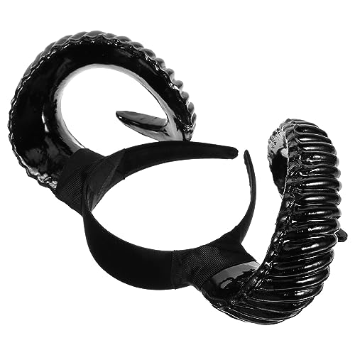 Homoyoyo Halloween Schafhorn Haarreif Dekorative Kopfbedeckung Für Halloween-feiern Cosplay Und Fotoshootings Einteiliges Design Und Vielseitig von Homoyoyo