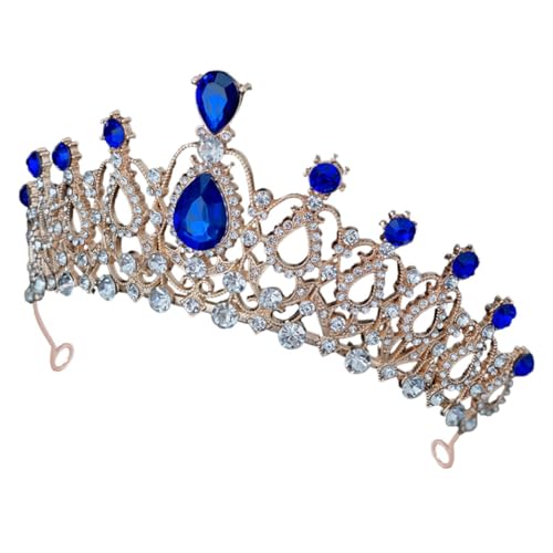 Homoyoyo Tiara Haar Schmuck Langlebige Strassbesetzte Prinzessin Krone für Mädchen Robuster Metallkopfputz für Geburtstagsfeiern Fotoshootings und Kostümzubehör von Homoyoyo
