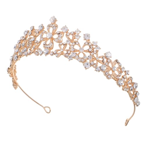Homoyoyo Tiara Haarschmuck für Frauen Minimalistische Hochzeitskrone mit Funkelnden Strasssteinen Brautschmuck für Hochzeit Ball Halloween und Festliche Anlässe von Homoyoyo