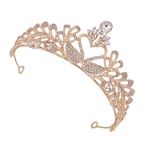 Homoyoyo Tiara Schmuck mit Design und Feinem Strassbesatz Braut Haarschmuck für Hochzeit Party und Festliche Anlässe Robustes Metalllegierungsmaterial Geeignet für Mädchen und Damen von Homoyoyo