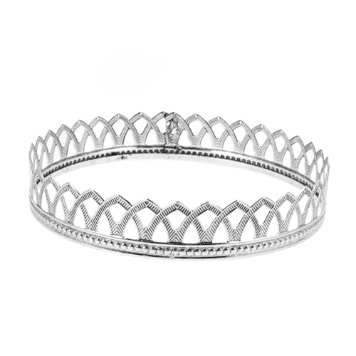 Homoyoyo Tiara geburtstagskrone Kostümkrone Königliche Dekoration Bühnenkrone Königliche Kopfbedeckung Throne Königskronen Prinz Krönung Partygeschenk Retro -Krone Metall Silver von Homoyoyo