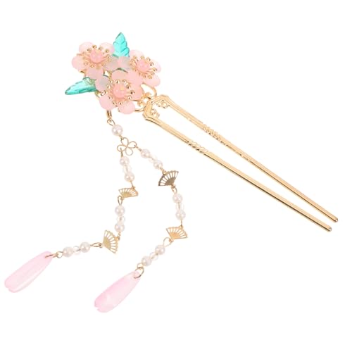 Homoyoyo Traditioneller Chinesischer Haarstab mit Quaste Haarschmuck für Frauen Fester Sitz für Dutts Eleganter Haarschmuck für Hochzeiten Partys und Tägliches Tragen von Homoyoyo