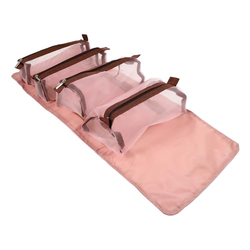 Homoyoyo Tragbare Faltbare Kosmetiktasche Kulturbeutel mit Abnehmbaren Fächern Große Kapazität Makeup Organizer für Damen Reisen Camping Alltag von Homoyoyo