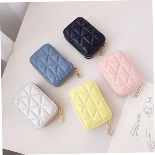 Homoyoyo Tragbare Kosmetiktasche mit Eingebautem Spiegel Lipstick Storage Bag aus Langlebigem Material Kompakt für Reisen und Alltag Stilvoller Make Up Organizer in Modischem für Frauen von Homoyoyo