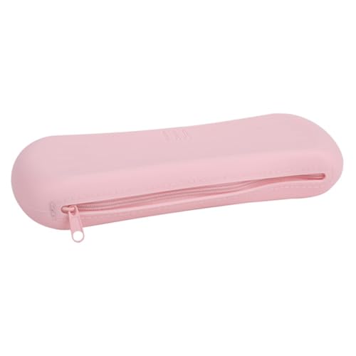 Homoyoyo Tragbare Silikon Kosmetiktasche mit Reißverschluss Kompakte Schminkpinsel Aufbewahrungstasche für Reisen Leichtes Make Up Pinsel Organizer Etui für Damen Unterwegs Vielseitig von Homoyoyo