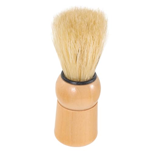 Homoyoyo Tragbarer Bartpinsel mit Holzgriff Sanfte Borsten für Bartpflege Rasierpinsel Multifunktional zum Schäumen und Haarentfernung für Männer Geschenk von Homoyoyo