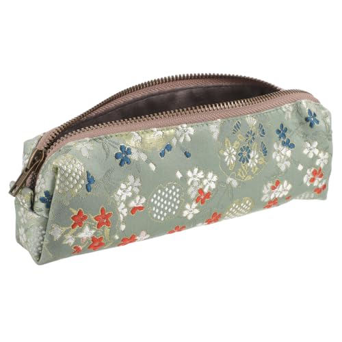 Homoyoyo Tragbares Federmäppchen mit Reißverschluss Große Kapazität Besticktes Violett Weidenmotiv Vielseitiger Organizer für Schüler Schreibwaren und Kosmetik Eleganter Stiftetui für von Homoyoyo