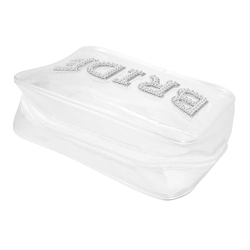 Homoyoyo Transparente Kosmetiktasche für Braut Hochwertige Makeup Bag für Reisen Praktische Aufbewahrung für Damen für Hochzeiten und Junggesellenabschiede von Homoyoyo