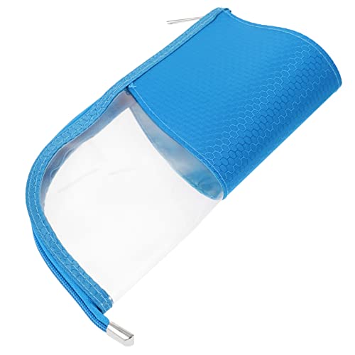 Homoyoyo Transparente Kosmetiktasche für Damen Wasserdichtes Make Up Organizer Himmelblau für Toilettenartikel Pinsel und Alltagsgegenstände Tragbar und Leicht Perfekter Reisebegleiter von Homoyoyo