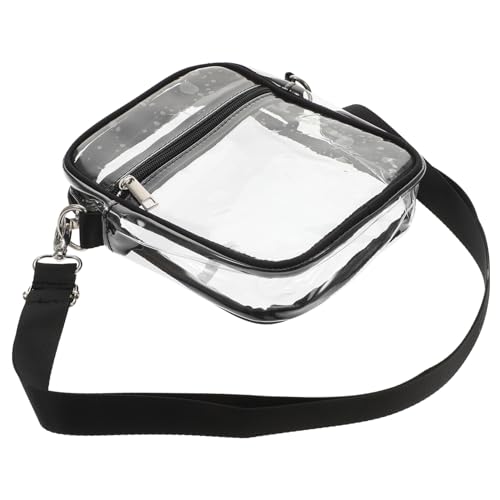 Homoyoyo Transparente PVC Crossbody Phone Bag mit Reißverschluss Verstellbar Damen Umhängetasche für Stadion Kosmetiktasche und Geldbörse Wasserabweisend Leicht zu Reinigen Sporttauglich von Homoyoyo