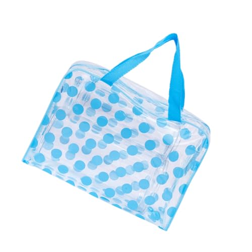 Homoyoyo Transparente PVC Kosmetiktasche Wasserfest Multifunktionale Reise Waschbeutel Leicht Tragbar Große Öffnung Make up Tasche für Damen Mädchen Sky von Homoyoyo