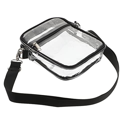 Homoyoyo Transparente PVC Umhängetasche Damen mit Reißverschluss Verstellbar Crossbody Handy Geldbörse Transparente Kosmetiktasche Stadion Zugelassene Leichte Schultertasche Klein von Homoyoyo