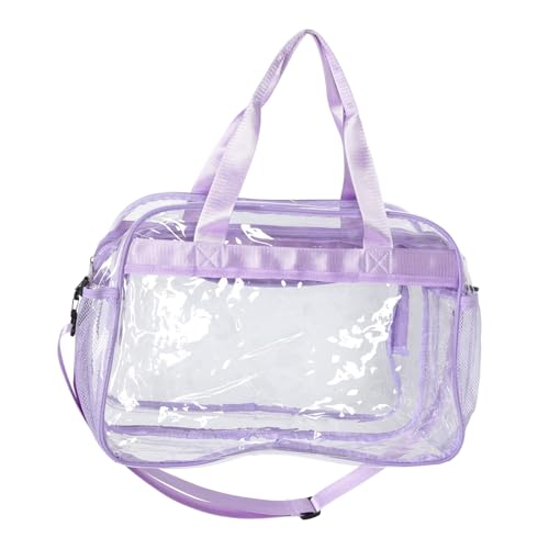 Homoyoyo Transparente Damen-Tragetasche Große Kapazität Durchsichtige PVC-Handtasche Für Reisen Arbeit Und Strand Vielseitig Einsetzbar Als Sport Oder Umhängetasche von Homoyoyo