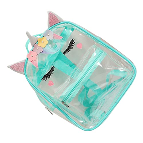 Homoyoyo Transparenter Einhorn-Rucksack Für Mädchen Süßer Klarer Schulrucksack Für Schule Reisen Ausflüge Und Alltägliche Nutzung Grün von Homoyoyo