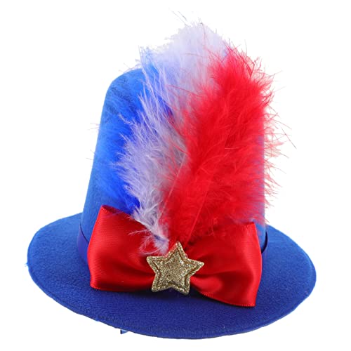 Homoyoyo Unabhängigkeitstag Hut Haarclip mit Federn Kreative Haarspange für Damen für Partys Festlichkeiten Leicht Komfortabel zu Perfektes Accessoire von Homoyoyo