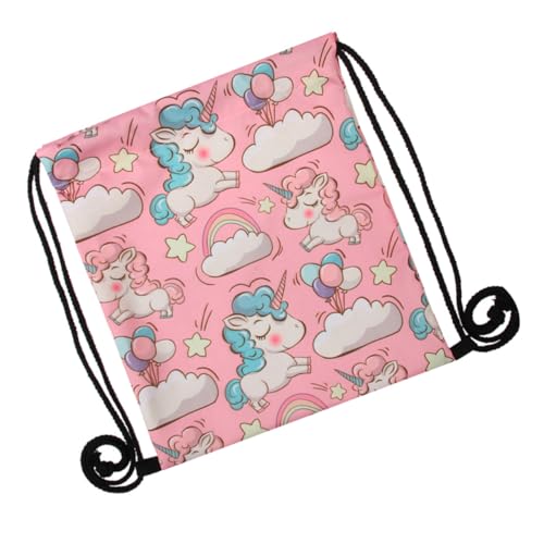 Homoyoyo Unicorn Rucksack Mit Kordelzug Aufbewahrungsbeutel Aus Polyester Für Geeignet Für Fitnessstudio Zuhause Einkaufszentrum Und Schule Leicht Zu Öffnen Schließen Praktisch Und Langlebi von Homoyoyo