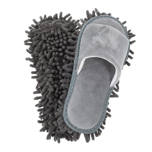 Homoyoyo Unisex Chenille Mopp Hausschuhe Rutschfest Waschbar Warm für Fliesenböden Praktische Bodenreinigung und Gemütliche Winter Hausschuhe für Damen und Herren von Homoyoyo