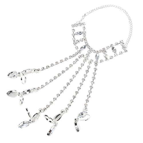 Homoyoyo Handkette Mit Rhinestone-ring Und Fingerkette Für Frauen Extravaganter Schmuck Für Partys Und Besondere Anlässe Und Komfortabel von Homoyoyo