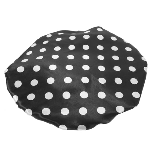 Homoyoyo Verstellbare Wasserdichte Duschhaube für Damen und Herren mit Elastischem Große Badehaube Schützt Langes Haar vor Feuchtigkeit und Frizz für Dusche Bad und Küche Schwarz mit von Homoyoyo