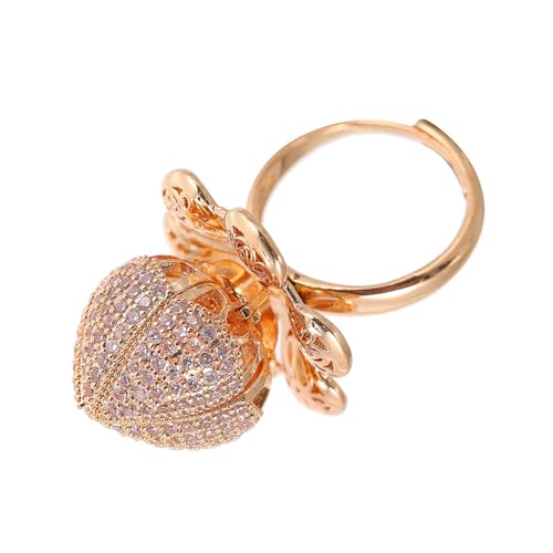 Homoyoyo Verstellbarer Ring für Damen Kreativer Schmuck mit Blütenmotiv Chic Komfortabel für Langlebiges Design Verarbeitung Modisches Accessoire für Partys von Homoyoyo