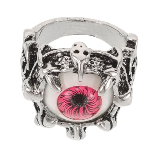 Homoyoyo Verstellbarer Vintage Teufelsauge aus Robustem Titansstahl Punk Stil Schmuck für Halloween und Cosplay Präzise Verarbeitet Unisex Fingerring für und Frauen von Homoyoyo