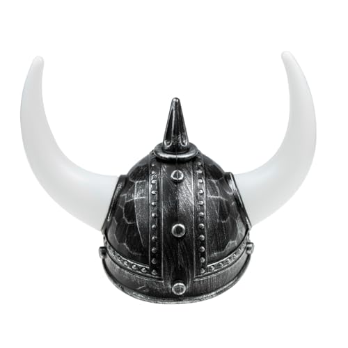 Homoyoyo Viking Helm mit Hörnern für Erwachsene Dekorativer Ox Horn Helm im Stil Einstellbare Kopfbedeckung für Halloween Karneval Kostümparty und Mittelalter Rome Krieger Outfits von Homoyoyo