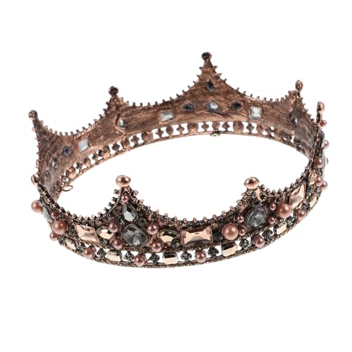 Homoyoyo Vintage Barock Brautkrone Elegant Leichtes Haarschmuck Hochzeit Tiara Damen Kopfschmuck Festlich für Brautjungfer und Hochzeitsfeier von Homoyoyo
