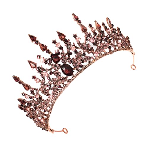 Homoyoyo Vintage Barock Krone Haarschmuck für Damen Eleganter Leichter Braut Tiara Kopfschmuck für Hochzeit Party Fotoshooting und Festliche Anlässe von Homoyoyo