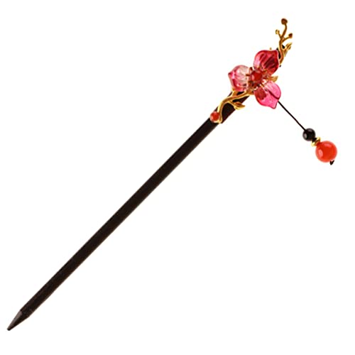 Homoyoyo Vintage Chinesische Holz Haarspange mit Floralen Motiven Haarnadel für Damen Leicht und Tragbar für Hochzeiten Partys und Alltag von Homoyoyo