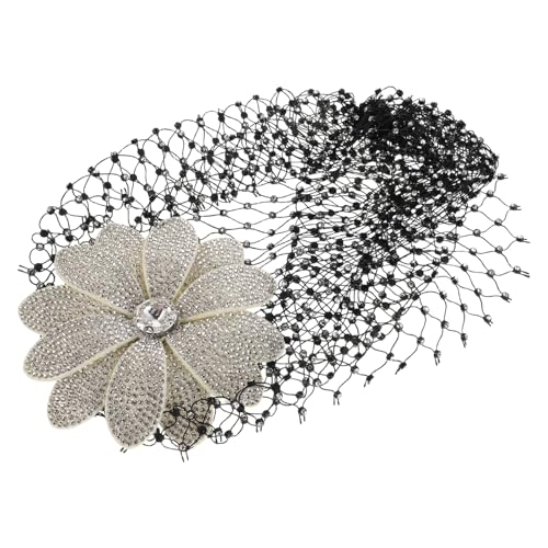 Homoyoyo Vintage Damen Haarnetz mit Funkelnden Strasssteinen Verstellbare Netzkappe Elegant und Komfortabel für Hochzeiten Partys und Formelle Anlässe von Homoyoyo