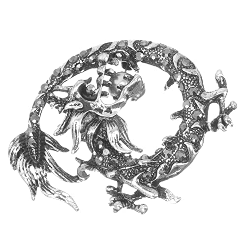 Homoyoyo Chinesische Drachenbrosche Vintage Anstecknadel Brosche Für Kleidung Schal Hut Herren Damen von Homoyoyo