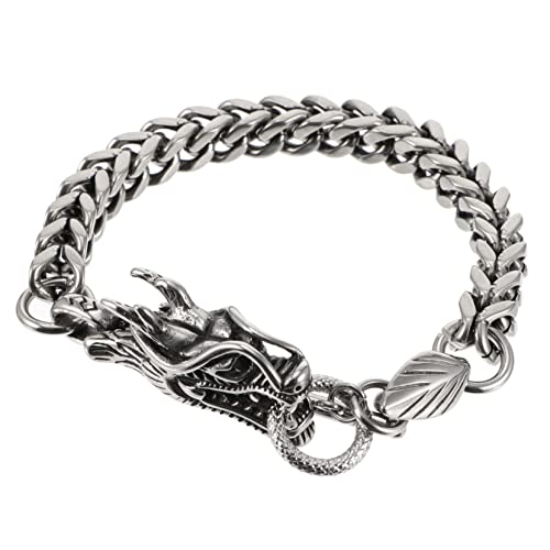 Homoyoyo Vintage Drachenarmband Herren Titanstahl Kreative Handgelenk Kette für Parties Alltag von Homoyoyo