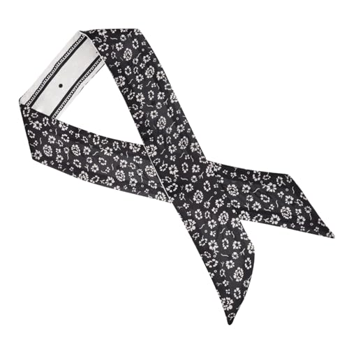Homoyoyo Vintage Haarband Damen aus Hochwertiger Seide Schmaler Haarschal für Vielseitigen Ponytail Halter Modisches Accessoire für Party Festival und Alltag mit Floralem Muster von Homoyoyo