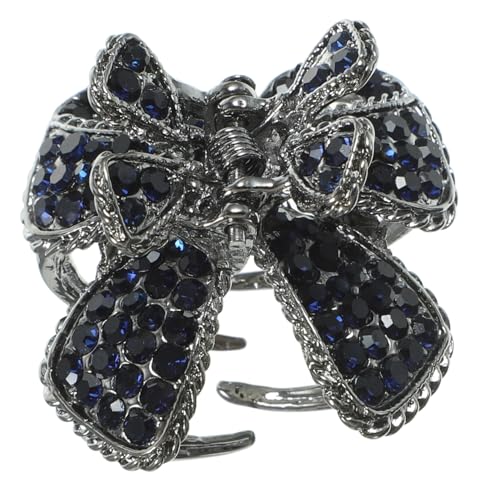 Homoyoyo Vintage Haarklammer mit Strasssteinen Mittelgroßer Haarkralle Halter für Hohen Pferdeschwanz Haarschmuck Accessoire für Robustes Metall Design Geeignet für Frauen und Mädchen von Homoyoyo