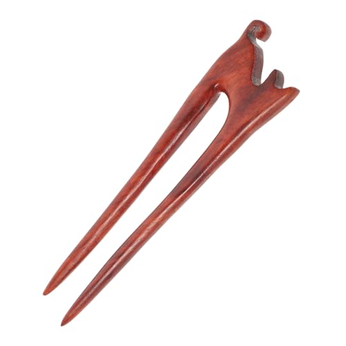 Homoyoyo Vintage Holz Haarstab Katzenform Haargabel Stabiles Haarstyling Zubehör für Damen und Mädchen Robustes Design Hält Haar Fest für Partys und Besondere Anlässe von Homoyoyo