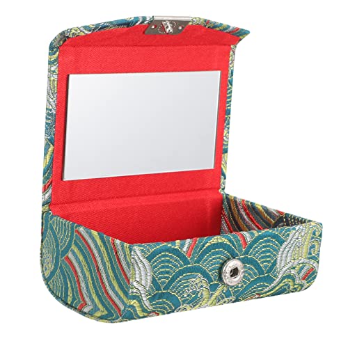 Homoyoyo Vintage Lippenstiftetui im Chinesischen Stil Eleganter Lipgloss Organizer mit Knopfschließe Praktischer Kosmetik Aufbewahrer für Handtasche und Reisen Leicht Tragbar Modisch von Homoyoyo